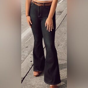 Flare dark wash jeans